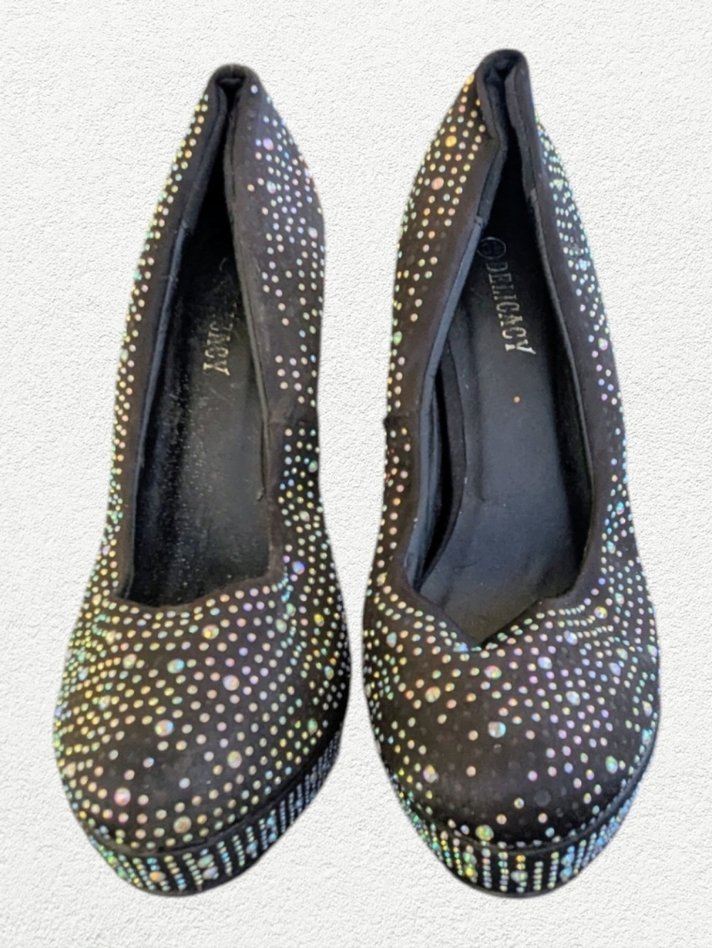 Delicacy Black Platform High Heels